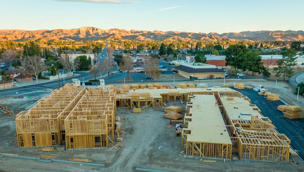 USA Construction site drone photo